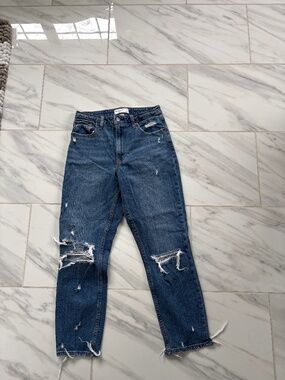 abercrombie jeans with rips